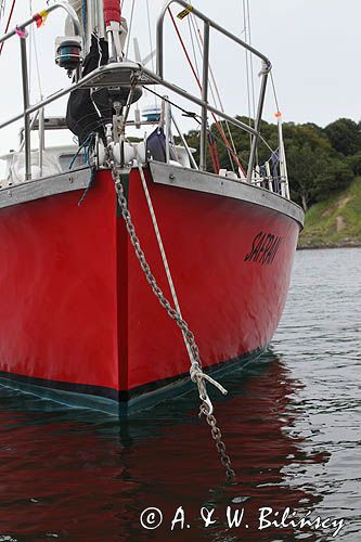 Aebelo, kotwicowisko przy wyspie, Kattegat, Safran na kotwicowisku, Dania