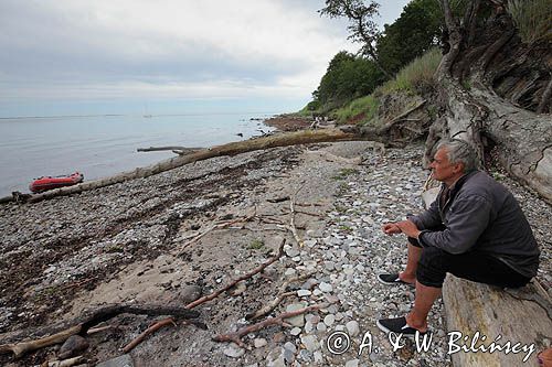 Wyspa Aebelo, na plaży, Kattegat, Dania