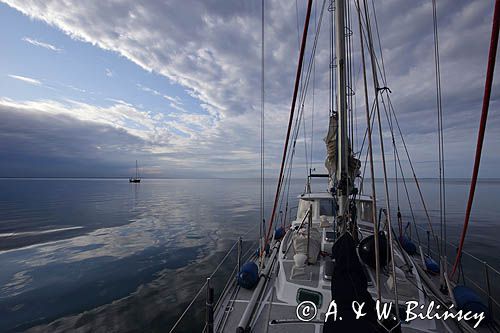 Aebelo, kotwicowisko przy wyspie, Kattegat, Safran na kotwicowisku, Dania