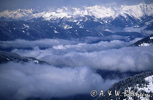 Alpy. Karyntia. Panorama z Kaiserburga 2055npm) Austria