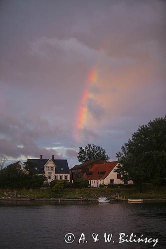Tęcza, Korshavn, wyspa Avernako, Archipelag Południowej Fionii, Dania