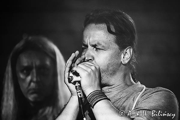 Michał Kielak, harmonijka ustnaBronek Lewandowski, gitara, Bies Czad Blues 2023, Karczma Brzeziniak, Przysłup, Bieszczady