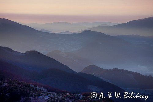 o świcie na Rozsypańcu, Bieszczady, Bieszczadzki Park Narodowy