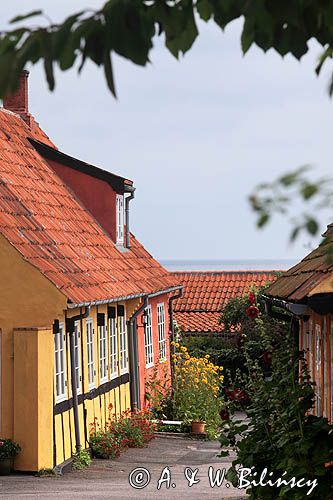 zaułek w Svaneke, Bornholm, Dania