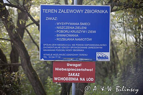 Tablice zakazów, Zalew Czorsztyński, Pieniny