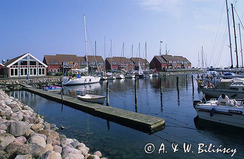 Dania wyspa Mon, Klintholm Havn, port jachtowy