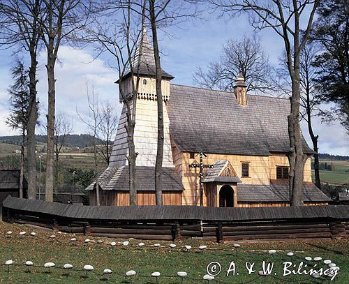 Dębno Podhalańskie zabytkowy kościół / lista Unesco/