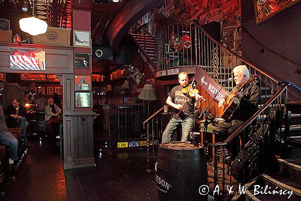 W pubie Temple Bar, Dzielnica Temple Bar, Dublin, Irlandia