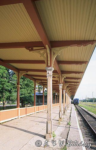Haapsalu, peron zabytkowego dworca, Estonia