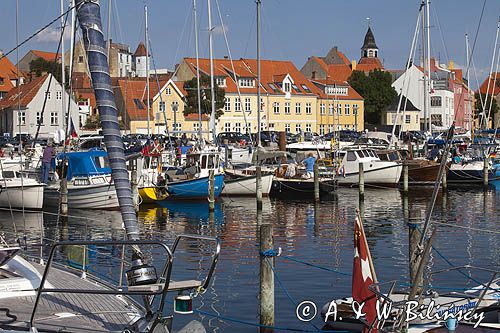 stary port w Faaborg na wyspie Fyn, Fionia, Archipelag Południowej Fionii, Dania