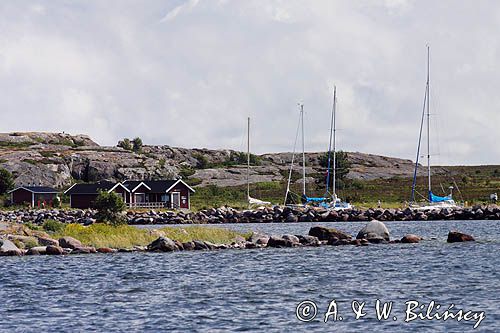 port jachtowy, wyspa Jurmo, szkiery Turku, Finlandia a harbour, Jurmo Island, Finland