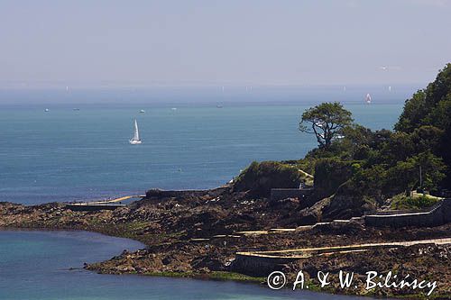 wybrzeże, wyspa Guernsey, Channel Islands, Anglia, Wyspy Normandzkie, Kanał La Manche