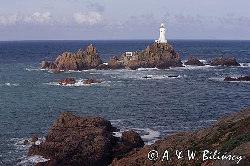 latarnia morska La Corbiere, wyspa Jersey, Channel Islands, Anglia, Wyspy Normandzkie, Kanał La Manche