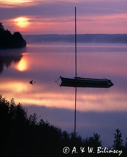 jezioro Raduńskie Górne, żaglówka, Omega, Kaszubski park Krajobrazowy