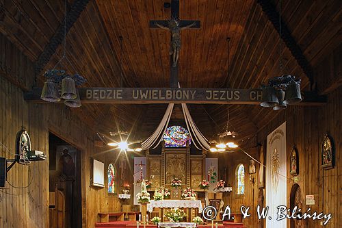 Kielce Białogon kościół drewniany z XX wieku