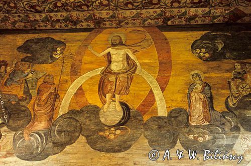 Lipnica Murowana, zabytkowa kaplica cmentarna św. Leonarda / lista Unesco/ polichromie
