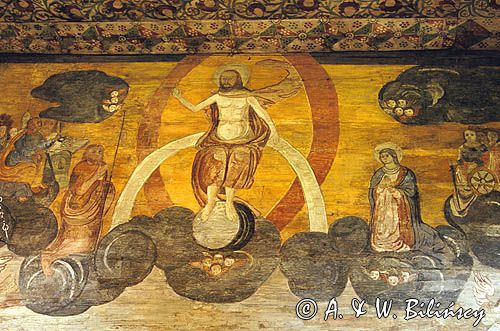 Lipnica Murowana, zabytkowa kaplica cmentarna św. Leonarda / lista Unesco/ polichromie