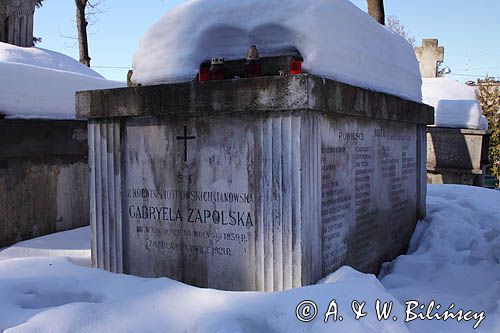Lwów, grób Gabryjeli Zapolskiej na Cmentarzu Łyczakowskim, Ukraina