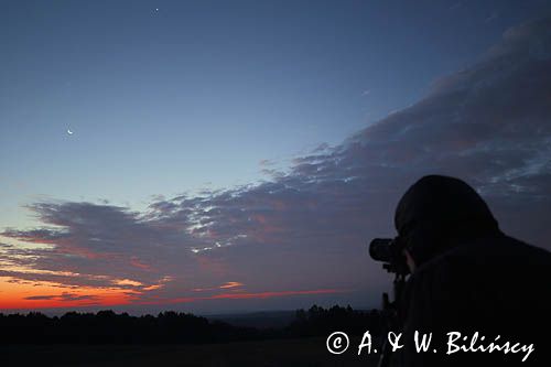 Przed świtem, Księżyc, warsztaty fotograficzne Bieszczady Dniem i Nocą