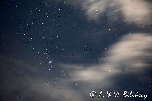 gwiezdne niebo, Bieszczady, Orion