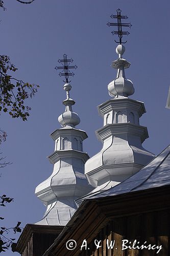 Radoszyce, zabytkowa cerkiew drewniana z 1868r, Bieszczady,