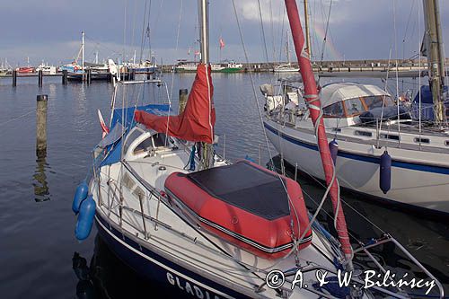 port jachtowy w Sassnitz na wyspie Rugia, Niemcy