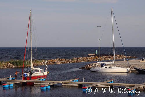 port jachtowy Ringsu, wyspa Ruhnu, Estonia Ringsu harbour, Ruhnu Island, Estonia