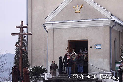 Sanok, prawosławne święto Jordanu, procesja z cerkwii nad San