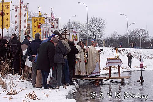 Sanok, prawosławne święto Jordanu, święcenie wody nad Sanem