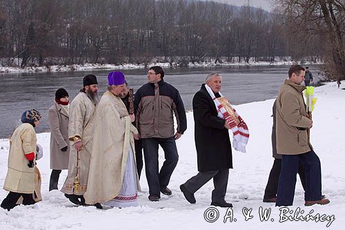 Sanok, prawosławne święto Jordanu, orszak, procesja
