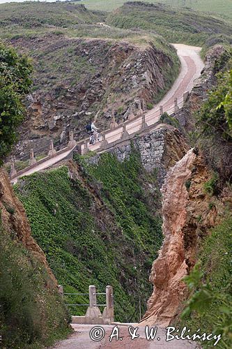 most la Coupee między wyspami Sark i Little Sark, Channel Islands, Anglia, Wyspy Normandzkie, Kanał La Manche