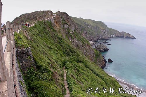 most la Coupee między wyspami Sark i Little Sark, Channel Islands, Anglia, Wyspy Normandzkie, Kanał La Manche