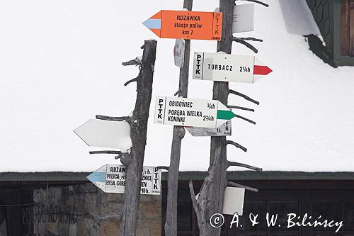 drogowskazy Stare Wierchy, Gorce