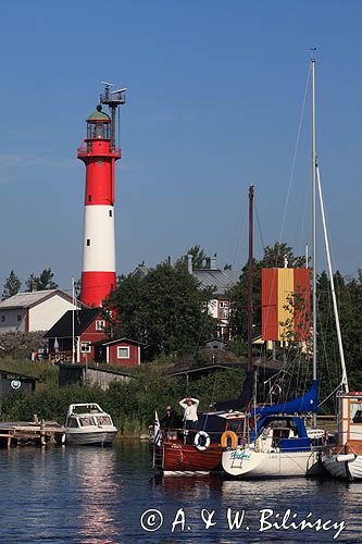 port i latarnia morska na wyspie Tankar, Finlandia, Zatoka Botnicka