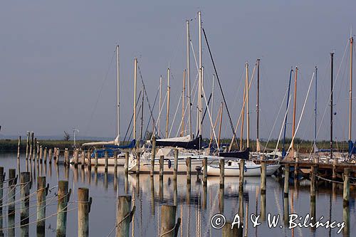port jachtowy w Krummin, wyspa Uznam, Niemcy