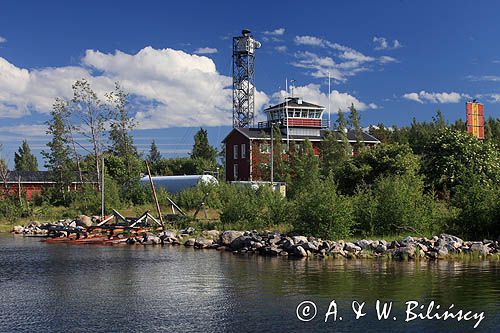 stacja pilotów na wyspie Valassaaret, Archipelag Kvarken, Finlandia, Zatoka Botnicka