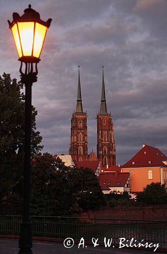 Wrocław, widok z Wyspy Piasek na Archikatedrę