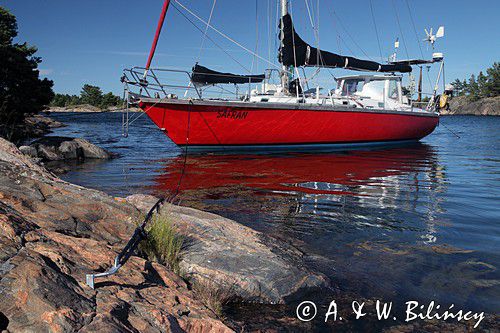 W szkierach w archipelagu koło wyspy Trasso, Szwecja