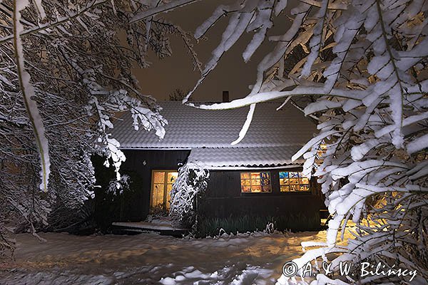Chata nocą, Bieszczady