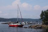 W zatoczce Dragsund na wyspie Håøya, Południowa Norwegia, Oslo Fjord