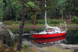 W zatoczce Dragsund na wyspie Håøya, Południowa Norwegia, Oslo Fjord