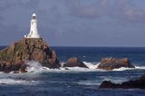 latarnia morska La Corbiere, wyspa Jersey, Channel Islands, Anglia, Wyspy Normandzkie, Kanał La Manche