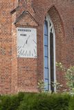Kartuzy, Memento mori, zegar słoneczny, Kolegiata Kartuzka pw. Wniebowzięcia Najświętszej Maryi Panny