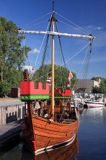 statek wycieczkowy, port Kłajpeda, Litwa old fashion tourist ship, harbour, Klajpeda, Lithuania