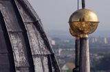 Cracow na wieży, Kościół Mariacki, Rynek Starego Miasta - odbicie w kuli
