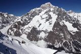 szczyt Mont Blanc, po włosku Monte Bianco, ośrodek narciarski Courmayeur, Włochy