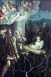Boże Narodzenie, scena - malowidło w kaplicy, wyspa Storjungfrun, Szwecja, Zatoka Botnicka
